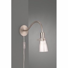 Massive Applique Amperi 51231/17/10 Acier Mural Mur Avec Bouton On/Off