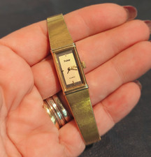 Montre Vintage En Acier Doré