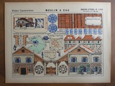 Maquette papier moulin eau - moulin, à