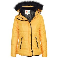 Enfants Filles Doudoune Veste Bulle Faux Col Fourrure Matelassé Chaud 3-13 Ans