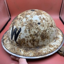 Original WW2 Britannique Maison Avant Warden Casque - Complet Avec Liner &