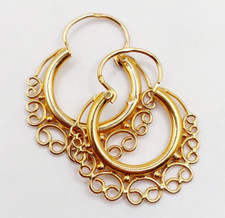 Créoles art déco or 18k