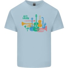 T-Shirt Enfant Pour Les Amateurs De Jazz Avec Trompette Saxophone Et Clarinette