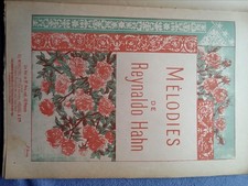 Recueil partitions 1895  Mélodies de Reynaldo Hahn musique classique chant piano