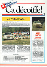 Catalogue brochure Citroën Visa 1000 Pistes trophée fém. magaz. ça décoiffe 1984