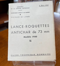 Guide sommaire du lance roquettes antichar 73mm, 1952