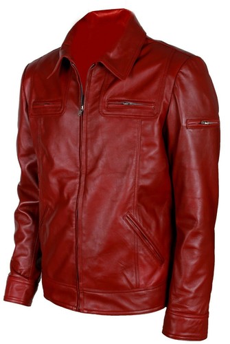 Veste motard cuir - veste, en