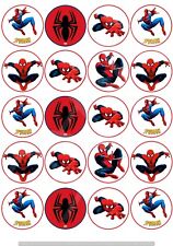 Spiderman. Lot de 20 décorations comestibles, Azyme, disques diamètre 4,8cm.