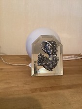 Miroir Avec Tête Féminine En Étain 1980 Étains Du Galion 11x14 