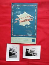VIEUX PAPIERS PORTE BILLET ET PHOTOS +- 1950/60 NAVIFRANCE BATEAU CIE AIR FRANCE