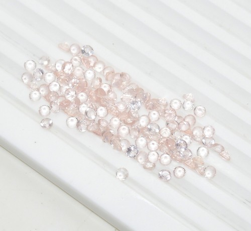 Naturel rose quartz - quartz, rond