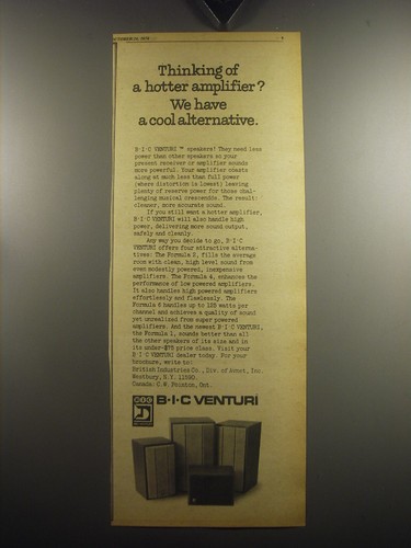 1974 bic venturi speakers - speakers,