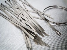 LOT DE 10 COLLIERS INOX 20CM  REMPLACE COLLIER PLASTIQUE BARRIÈRE CLÔTURE GRILLE