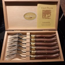 Coffret 6 Fourchettes Claude Dozorme en Bois Exotique