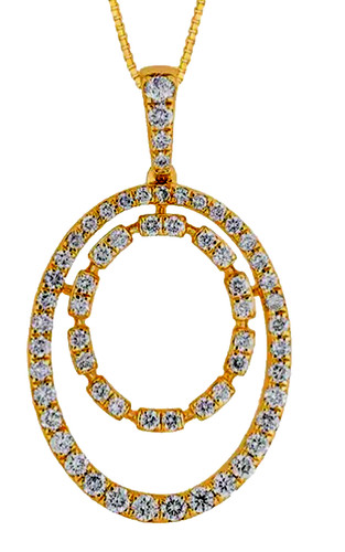 Pendentif diamant rond naturel - diamant,