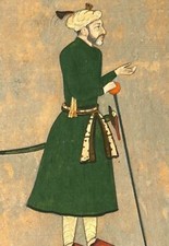 ANCIENNE PEINTURE ANTIQUE ISLAMIQUE MINIATURE ROI ART MOGHOLE INDE MUGHAL 19TH C