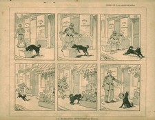 Document ancien gravure muselière improvisée par Mercier 1892 issu de magazine