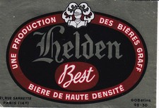 Etiquette de bière - Brasserie Graff - Paris - Bière Helden Best 01