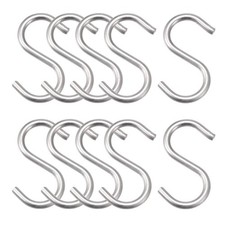 S crochet 1.97" Inox Acier Cintre pour Suspendu Jardin Toilettes Garage 16Pcs