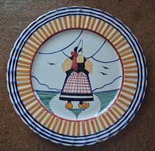 Assiette faïence HB Quimper. Paul Fouillen.