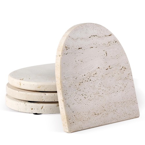 Travertine coaster set 4 - of,