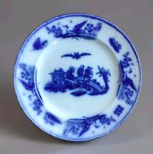 Grand plat faïence,XIXeme, marque en blue,D-31 cm.