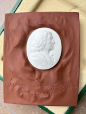 Meissen-300e Anniversaire-J.Friedrich Böttger-Plaque murale-grès brun-10x12-NEUF