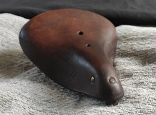 Selle vintage en cuir marron