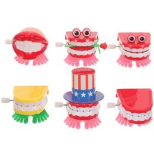  6 pcs de marche de dents forme d'horlogerie jouet mini jouet de dents drôles