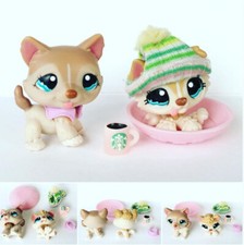 AUTHENTIC LPS Littlest Pet Shop #1012 1013 Tan White Mommy Baby Husky access.