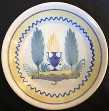 ASSIETTE FAÏENCE POPULAIRE CENTRE 19eme VASE TYPE POT À FEU MÉDICIS 