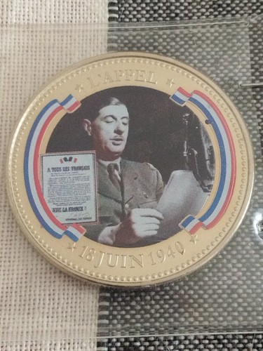 Médaille colorisée charles - ,