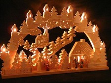 Arc En Bois Éclairé Avec