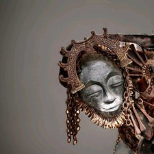 Sculpture chamanique signée Soubrenac nkisi Tribal AfricanMexicain 70cm vers1950