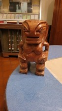 TRES RARE ANCIEN TIKI  FEMELLE 40's 50's L ILE DES MARQUISES MAGNIFIQUE 30 CM