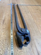 (n°17 OLD TOOL OUTIL ANCIEN, PINCE FORGÉE DE FORGERON XIXe FER FORGE