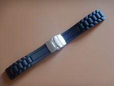 20 mm SOLIDE ET FIABLE BRACELET GOMME SILICONE SUR BOUCLE DÉPLOYANTE
