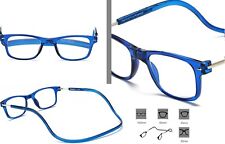 Lunettes de vue Presbytie magnétique à clic BLEU - verres de 1,0 à 3.5 dioptrie 