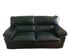 Canape Cuirt Vert + Pouf