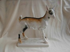 ALLEMAGNE ?,GRAND SUJET EN PORCELAINE,CHEVRE, MARQUE,EPOQUE DEBUT XX.