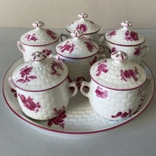 Service à Crème Plateau et 6 Pots En Porcelaine Limoges Legrand &Cie