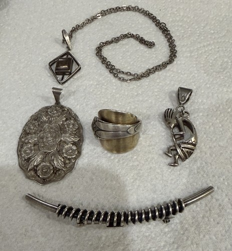 Lot bijoux argent massif - argent,