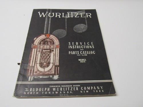 Wurlitzer model 1015 service - 1015,