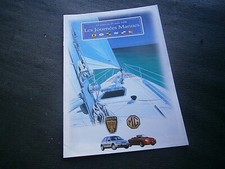 Catalogue prospectus voiture pub auto: catalogue pub auto Rover MG série marine