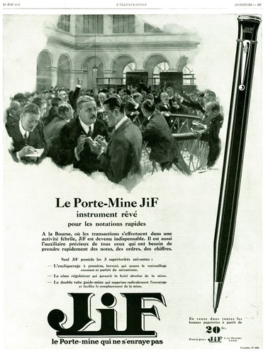 Publicité ancienne porte mine