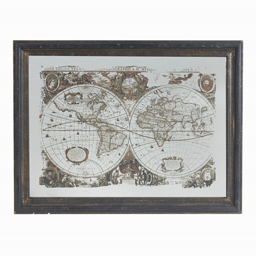 Tableau planisphère verre