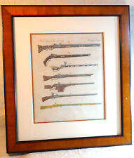 Armes Anciennes - Arquebuses Allemandes Gravure  - ref Lbv24cad006