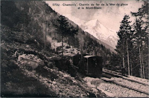 Cpa chamonix chemin - -,