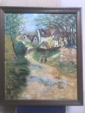 peinture tableau Huile Sur Toile PAYS BASQUE 