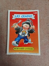 CARTE DE COLLECTION LES CRADOS-SERIE 1-1985-BERNARD LOUBARD CARTE N°149-